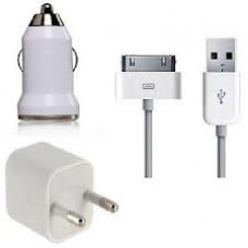 KIT CARREGADOR IPHONE 3 EM 1 2G/3G/3GS/4/4S SIMILAR