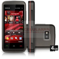 Nokia 5530 Touch screen Wi-Fi Câmera 3.2MP Rádio FM Bluetooth Cartão 4GB Preto com Vermelho NOVO
