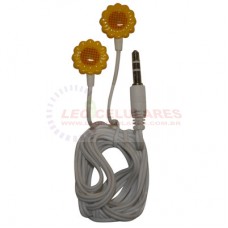 FONE MP3 PLUG P2 3,5MM MODELO FLOR