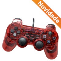 CONTROLE JOYSTICK PARA PS2 TRANSPARENTE