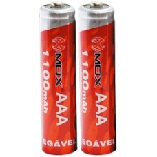 Pilha Palito Mox Aaa Recarregável C/02 - 1100mah Ni-mh