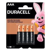 Pilha Alcalina 1,5v AAA Duracell MN2400 4 Unidades
