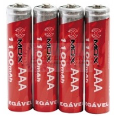 Pilha Palito Mox Aaa Recarregável C/04 - 1100mah Ni-mh