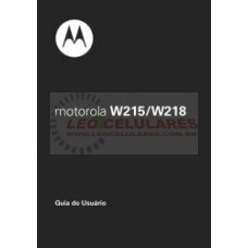 MANUAL DE USUARIO MOTOROLA W215/W218 USADO