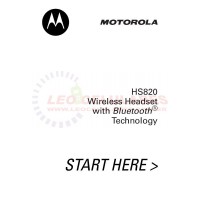 MANUAL DE USUARIO MOTOROLA HS820 USADO