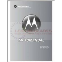 MANUAL DE USUARIO MOTOROLA HS850 USADO