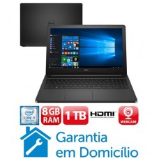 Notebook Dell Inspiron i15-5566-A50P 15.6 Core i7-7500U 8GB DDR4 HD 1TB Bluetooth Windows 10 Home