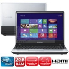 Notebook NP300E4C AD4 Intel Dual Core 2GB 320GB Led 14" Windows 8- Cinza c/ Preto USADO