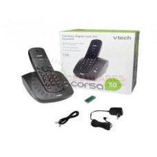 Telefone s/ Fio DECT 6.0 c/ Agenda p/ até 10 contatos - Corsa50 Preto - Vtech