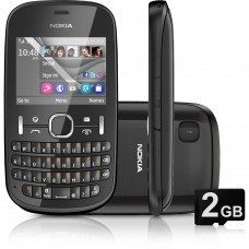 Nokia Asha 201 Grafite Teclado Qwerty, Câmera De 2mp, Rádio Usado