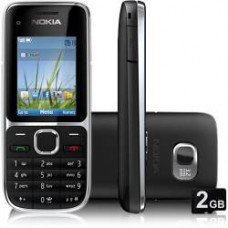 Nokia C2-01 Câmera 3.2MP 3G MP3 Bluetooth Preto Desbloqueado